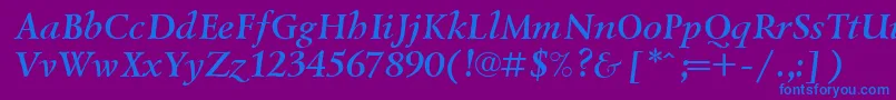 Lzr4 Font – Blue Fonts on Purple Background