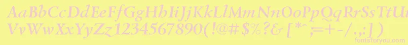 Lzr4 Font – Pink Fonts on Yellow Background