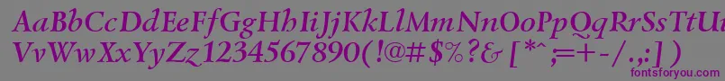 Lzr4 Font – Purple Fonts on Gray Background