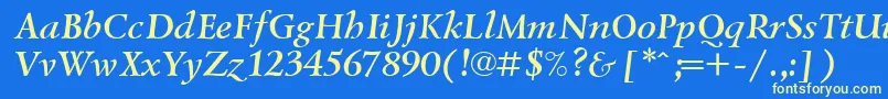 Lzr4 Font – Yellow Fonts on Blue Background