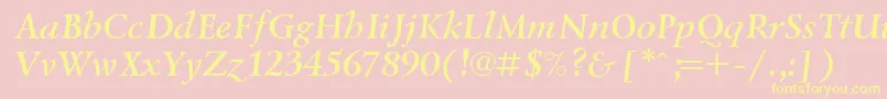 Lzr4 Font – Yellow Fonts on Pink Background
