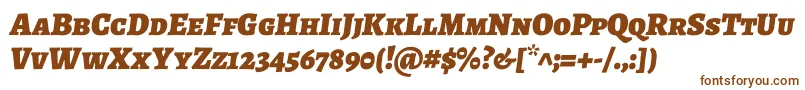 AlegreyascBlackitalic Font – Brown Fonts on White Background