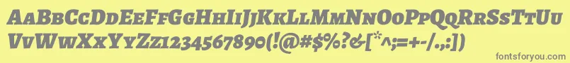 More about AlegreyascBlackitalic Font AlegreyascBlackitalic Font – Gray Fonts on Yellow Background