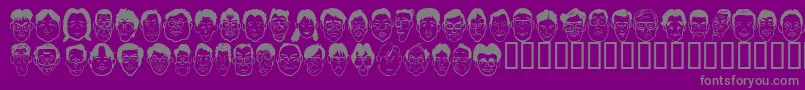 Sakabepeople03 Font – Gray Fonts on Purple Background