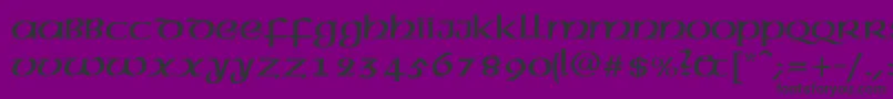 AmericanAmericNormal Font – Black Fonts on Purple Background