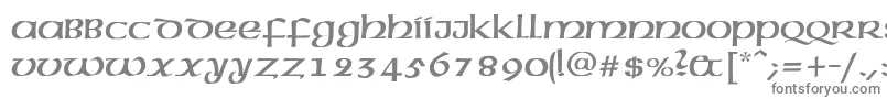 AmericanAmericNormal-fontti – harmaat kirjasimet valkoisella taustalla