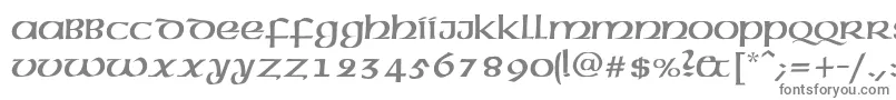 フォントAmericanAmericNormal – 白い背景に灰色の文字