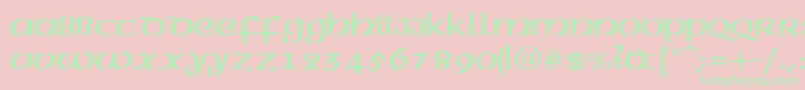 AmericanAmericNormal Font – Green Fonts on Pink Background