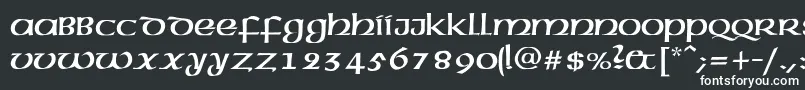 フォントAmericanAmericNormal – 白い文字