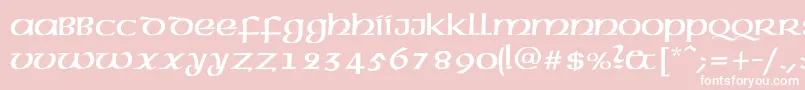 フォントAmericanAmericNormal – ピンクの背景に白い文字