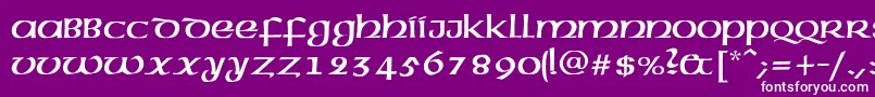 フォントAmericanAmericNormal – 紫の背景に白い文字