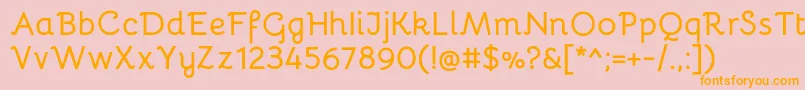 BellotaBold Font – Orange Fonts on Pink Background