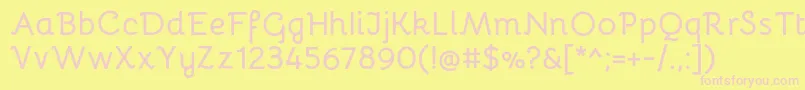 BellotaBold Font – Pink Fonts on Yellow Background