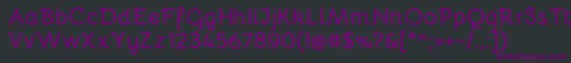 フォントBellotaBold – 黒い背景に紫のフォント
