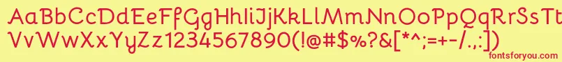 BellotaBold Font – Red Fonts on Yellow Background