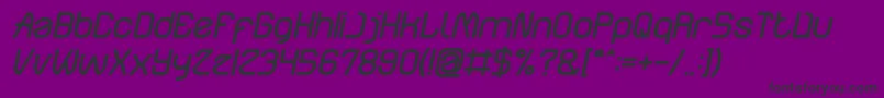 ElectroStaticRainBoldItalic-Schriftart – Schwarze Schriften auf violettem Hintergrund