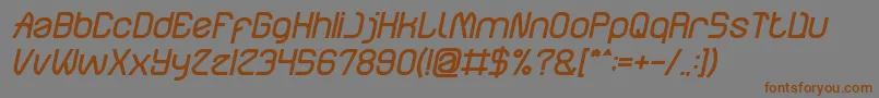 ElectroStaticRainBoldItalic Font – Brown Fonts on Gray Background