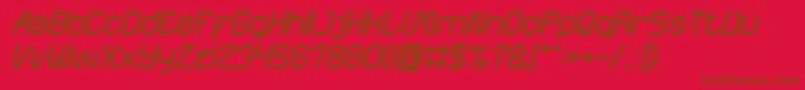 ElectroStaticRainBoldItalic Font – Brown Fonts on Red Background