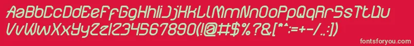 フォントElectroStaticRainBoldItalic – 赤い背景に緑の文字