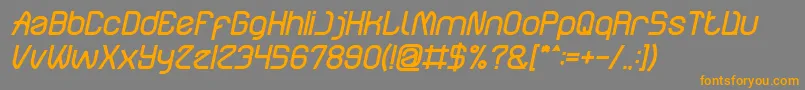 ElectroStaticRainBoldItalic Font – Orange Fonts on Gray Background