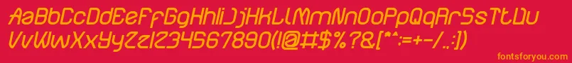 ElectroStaticRainBoldItalic Font – Orange Fonts on Red Background