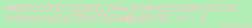 ElectroStaticRainBoldItalic Font – Pink Fonts on Green Background