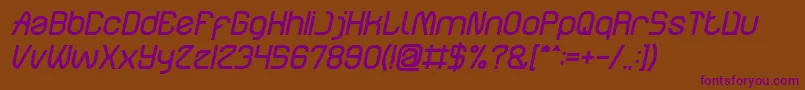 ElectroStaticRainBoldItalic Font – Purple Fonts on Brown Background