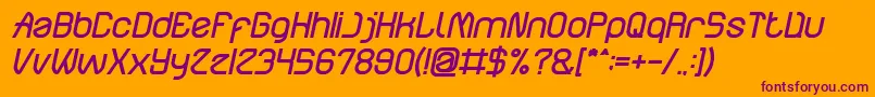ElectroStaticRainBoldItalic Font – Purple Fonts on Orange Background