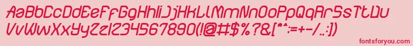ElectroStaticRainBoldItalic Font – Red Fonts on Pink Background