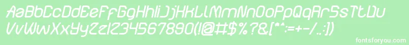 ElectroStaticRainBoldItalic Font – White Fonts on Green Background