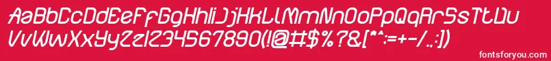 ElectroStaticRainBoldItalic Font – White Fonts on Red Background