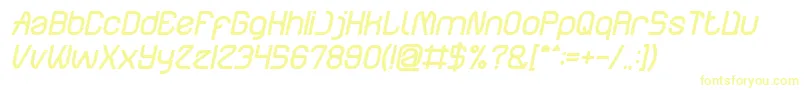 ElectroStaticRainBoldItalic-Schriftart – Gelbe Schriften auf weißem Hintergrund