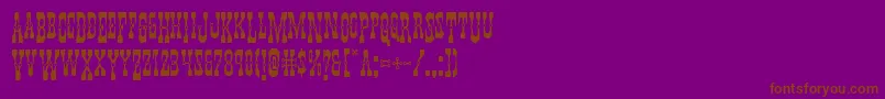 Youngerbrosdropcaps-Schriftart – Braune Schriften auf violettem Hintergrund