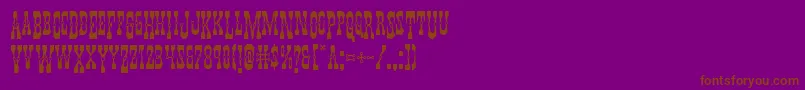 Fonte Youngerbrosdropcaps – fontes marrons em um fundo roxo