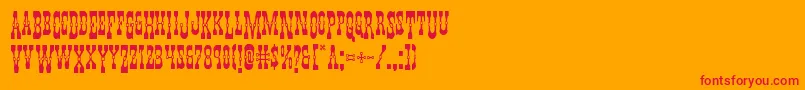 Шрифт Youngerbrosdropcaps – красные шрифты на оранжевом фоне