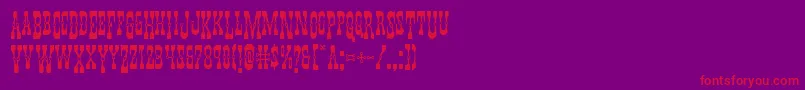 Youngerbrosdropcaps-Schriftart – Rote Schriften auf violettem Hintergrund