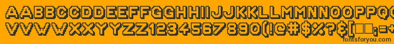 GoldenAgeShad Font – Black Fonts on Orange Background