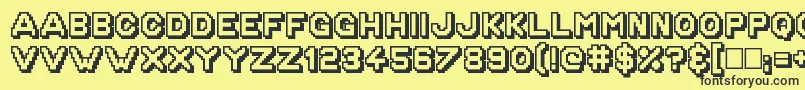 GoldenAgeShad Font – Black Fonts on Yellow Background