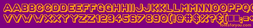 GoldenAgeShad Font – Orange Fonts on Purple Background