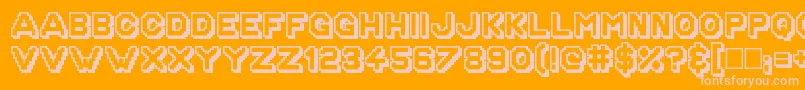 GoldenAgeShad Font – Pink Fonts on Orange Background