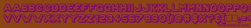 GoldenAgeShad Font – Purple Fonts on Brown Background