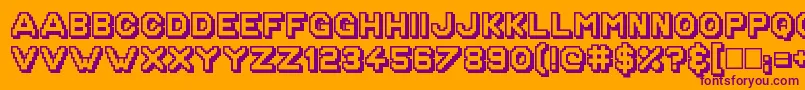 GoldenAgeShad Font – Purple Fonts on Orange Background