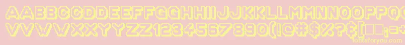 GoldenAgeShad Font – Yellow Fonts on Pink Background