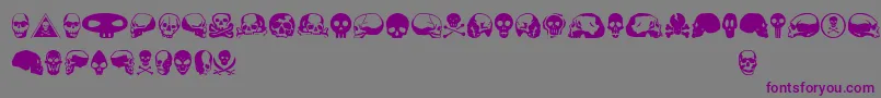 Skullbeaaoe Font – Purple Fonts on Gray Background