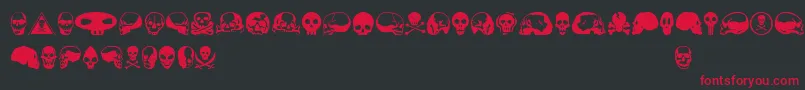 Skullbeaaoe Font – Red Fonts on Black Background