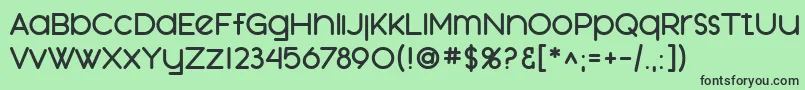 SfOrsonCasualHeavy Font – Black Fonts on Green Background