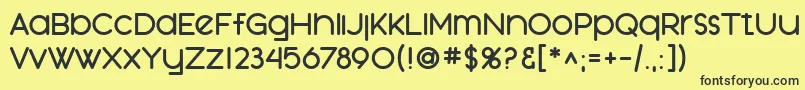 SfOrsonCasualHeavy Font – Black Fonts on Yellow Background