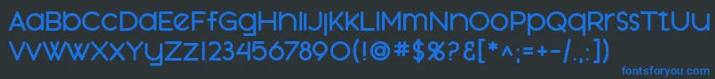 SfOrsonCasualHeavy Font – Blue Fonts on Black Background
