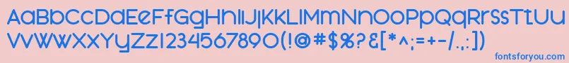 SfOrsonCasualHeavy Font – Blue Fonts on Pink Background