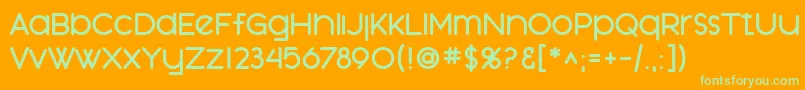 SfOrsonCasualHeavy Font – Green Fonts on Orange Background